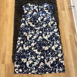 MM Lafleur blue white floral Aditi dress size +1